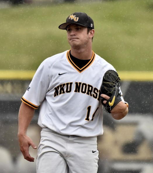 Royals Starting pitcher Jake Shaw with his Northern Kentucky University 